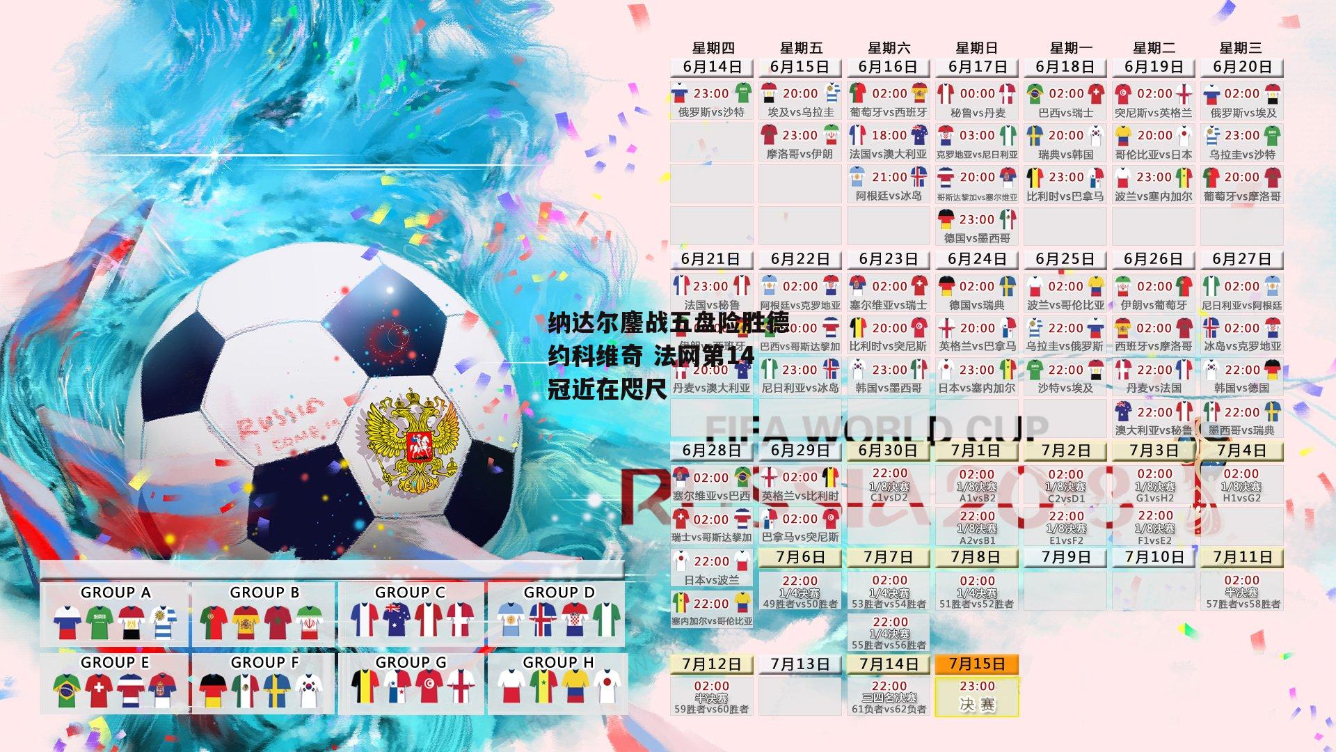 纳达尔鏖战五盘险胜德约科维奇 法网第14冠近在咫尺